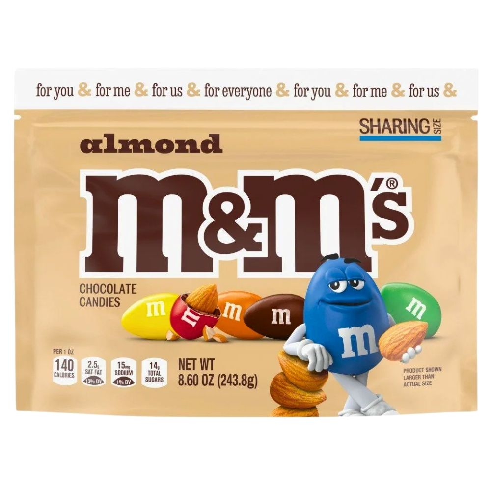 M&Ms Assorted Chocolate Candies Sharing Pack 243.8g – 284.9g