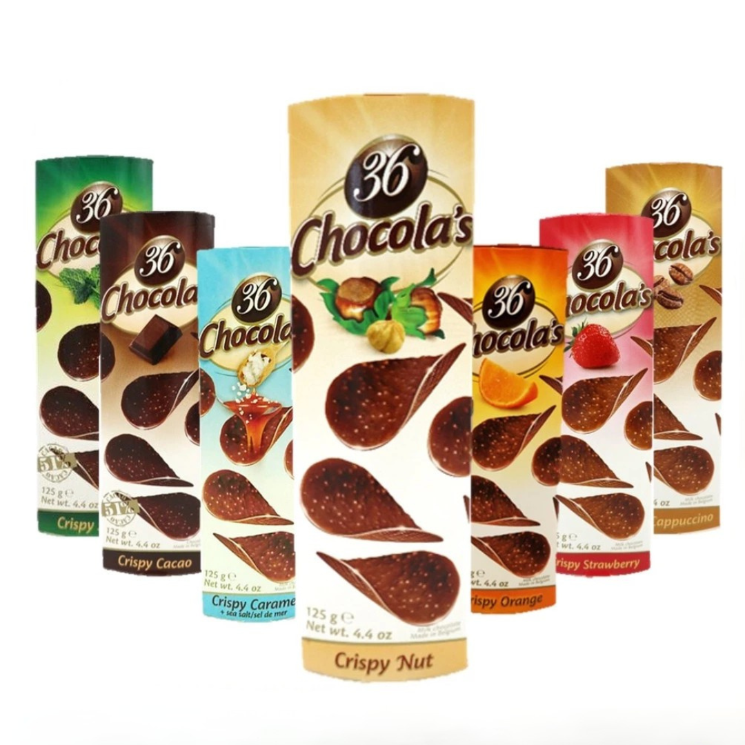 36 Chocolas Crispy Assorted Chocolate Chips 125g - Beehive Chocolate & Gift Malaysia
