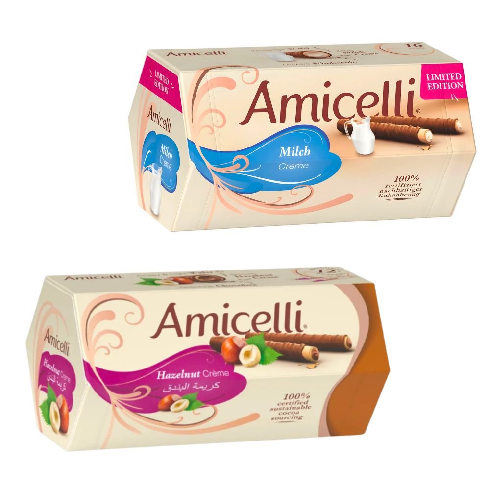 Amicelli Kakao Milk Hazelnut Creme Chocolate Stick 150g - Beehive Chocolate & Gift Malaysia