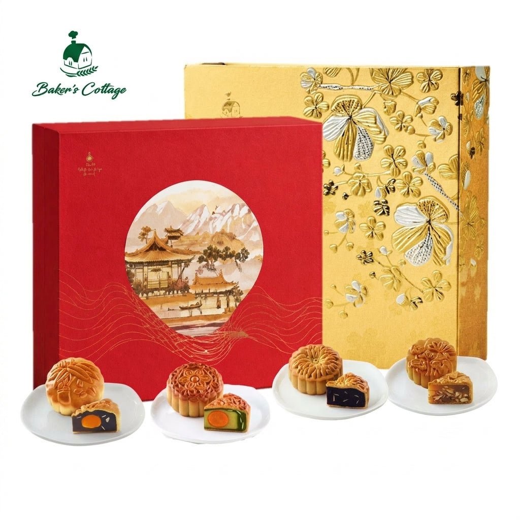 Baker's Cottage Mooncake (Assorted Flavours) [HALAL] 麦可思月饼 - 221147-pistachio - Beehive Chocolate & Gift Malaysia
