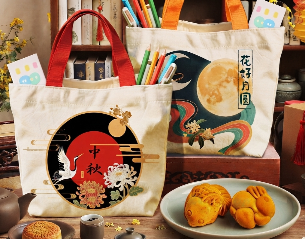 Beehive Chocolate Mid-Autumn Canvas Mooncake with Bird Nest Gift Bag - Beehive Chocolate & Gift Malaysia