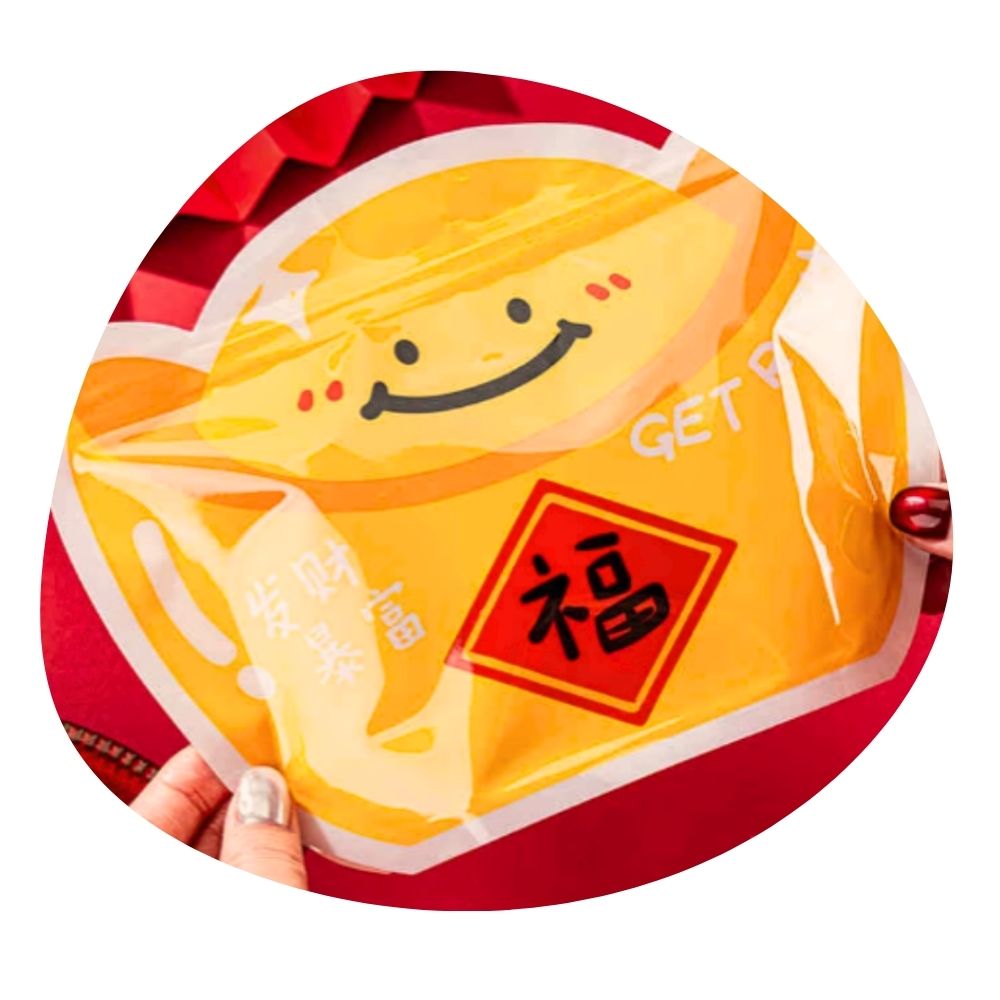 Beehive Snackies CNY Golden Ingot Ziplock - Beehive Chocolate & Gift Malaysia