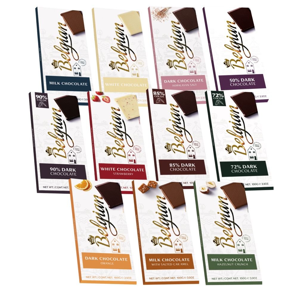 Belgian Assorted Chocolate Bar 100g - Beehive Chocolate & Gift Malaysia