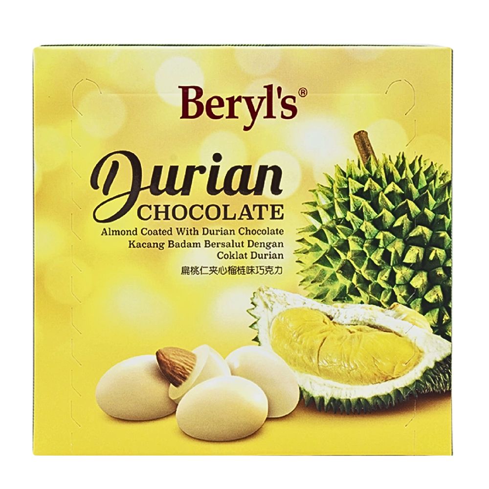 Beryls Almond Coated Durian Chocolate 80g - Beehive Chocolate & Gift Malaysia