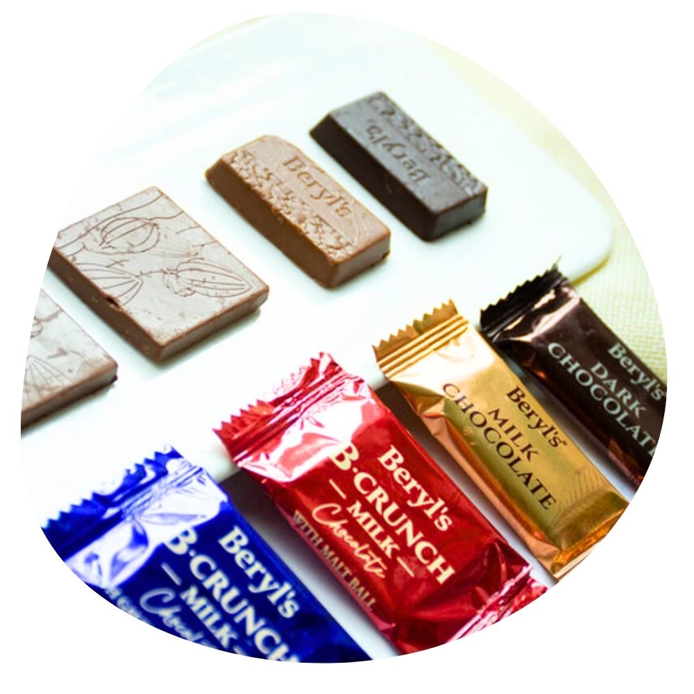 Beryls B Crunch Ghana Milk Dark Chocolate Sharebag 150g - Beehive Chocolate & Gift Malaysia