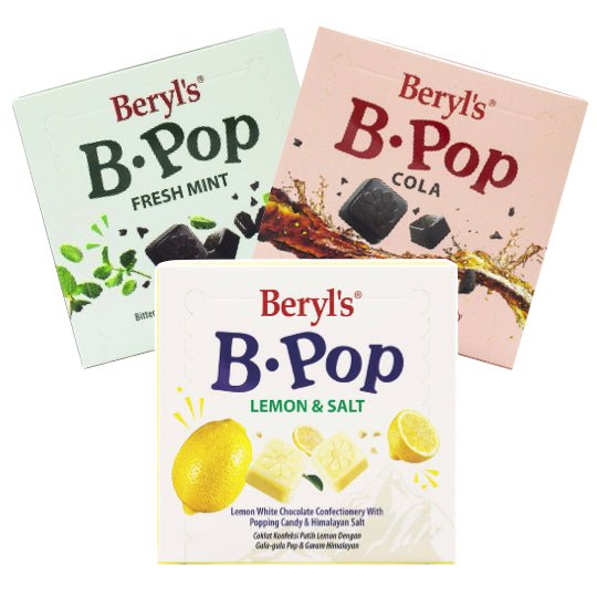 Beryls B Pop Assorted White Bittersweet Chocolate Box 50g - Beehive Chocolate & Gift Malaysia
