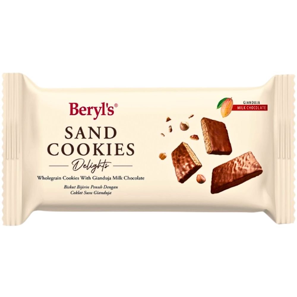 Beryls Sand Cookies Wholegrain Gianduja Milk Chocolate Delights 90g - Beehive Chocolate & Gift Malaysia