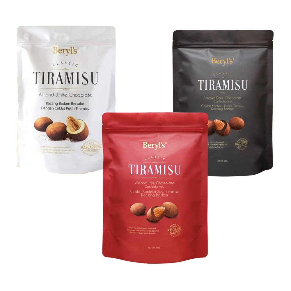 Beryls Tiramisu Almond Assorted Chocolate Sharebag 300g - Beehive Chocolate & Gift Malaysia