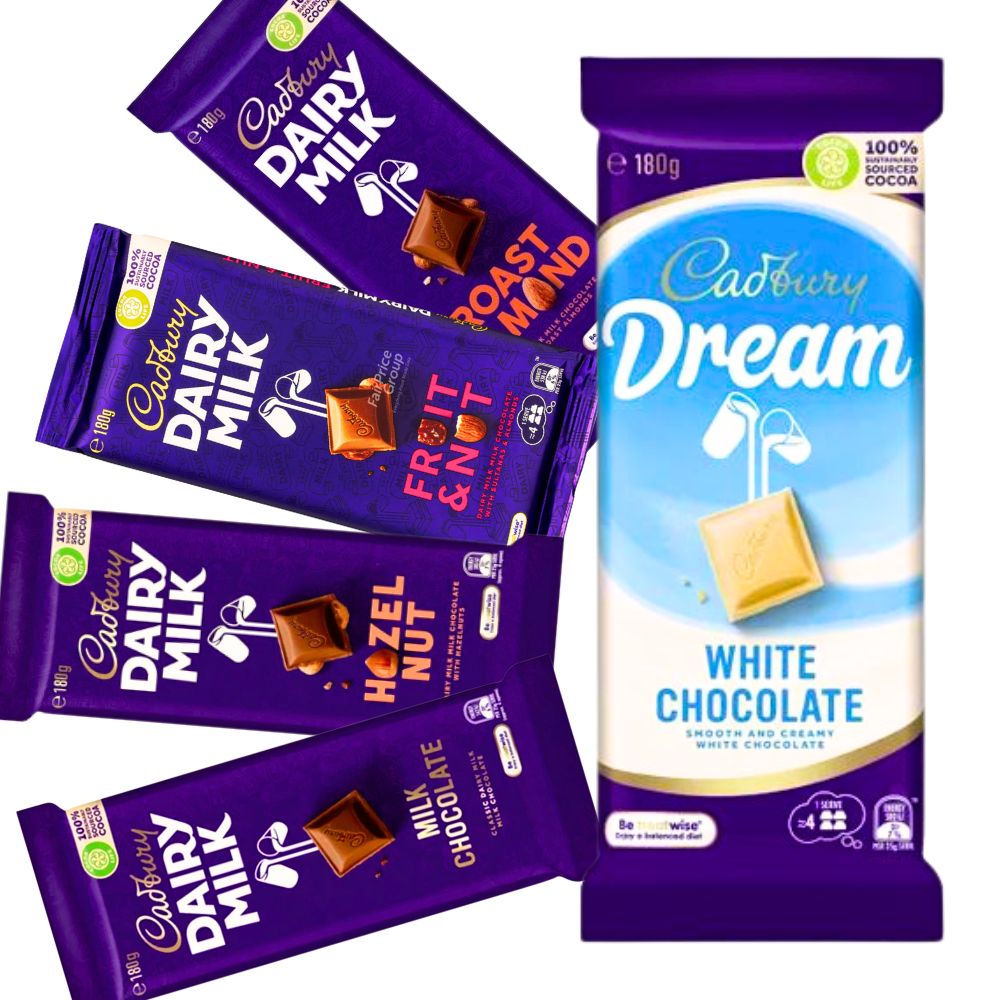 Cadbury Dairy Milk Assorted Chocolate Bar 180g [Australia] - Beehive Chocolate & Gift Malaysia