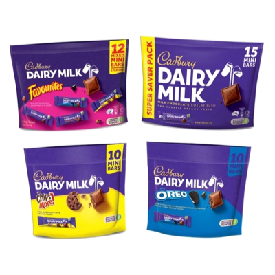 Cadbury Dairy Milk Assorted Mini Bars (Sharebag) 120g-225g - Beehive Chocolate & Gift Malaysia