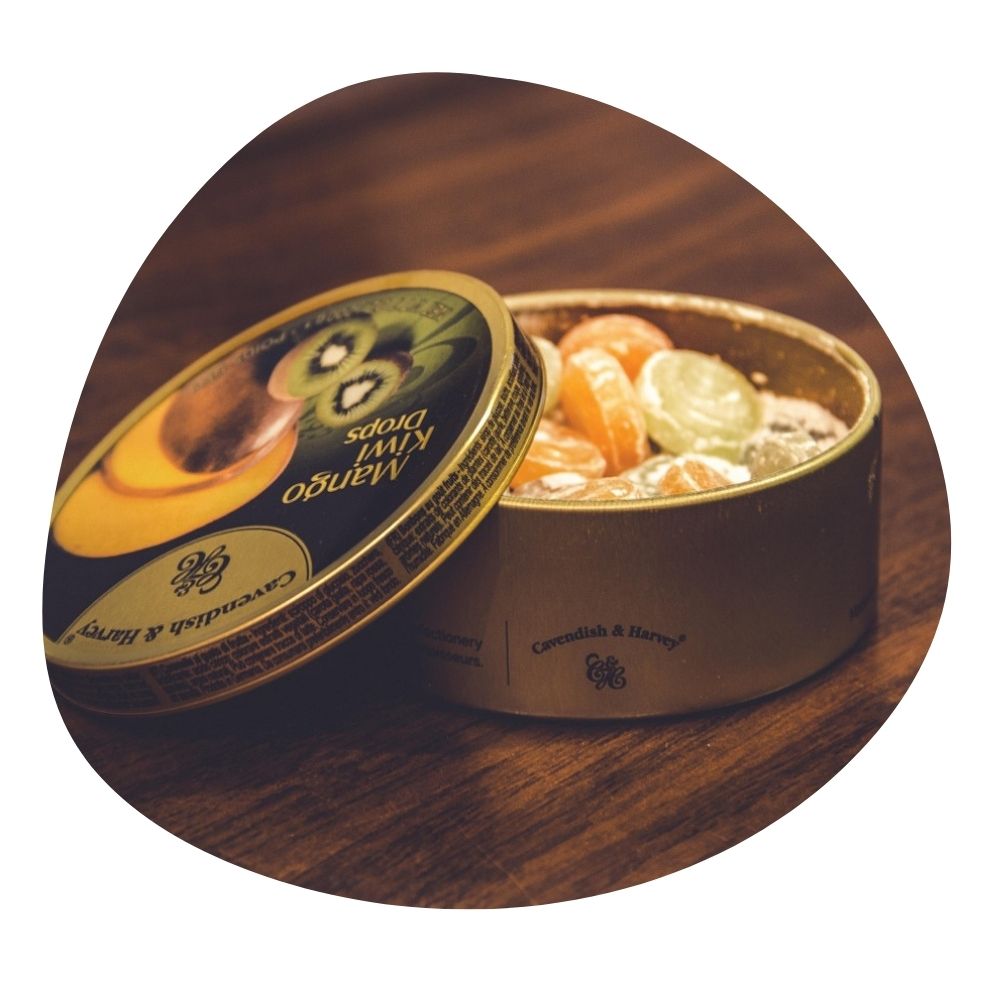 Cavendish & Harvey Assorted Fruit Flavor Hard Candy Drops Tin 175g - 200g - Beehive Chocolate & Gift Malaysia