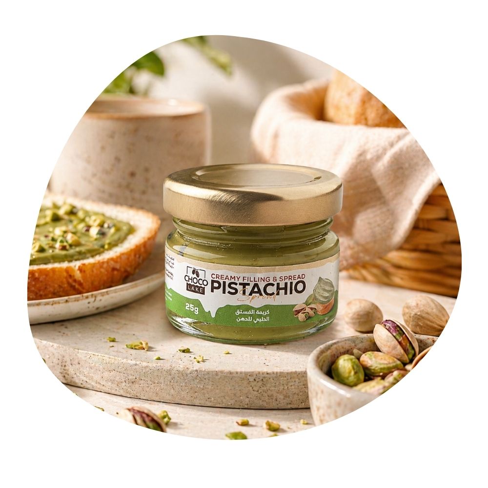 Choco Lake Pistachio Jar Spread 25g - Beehive Chocolate & Gift Malaysia
