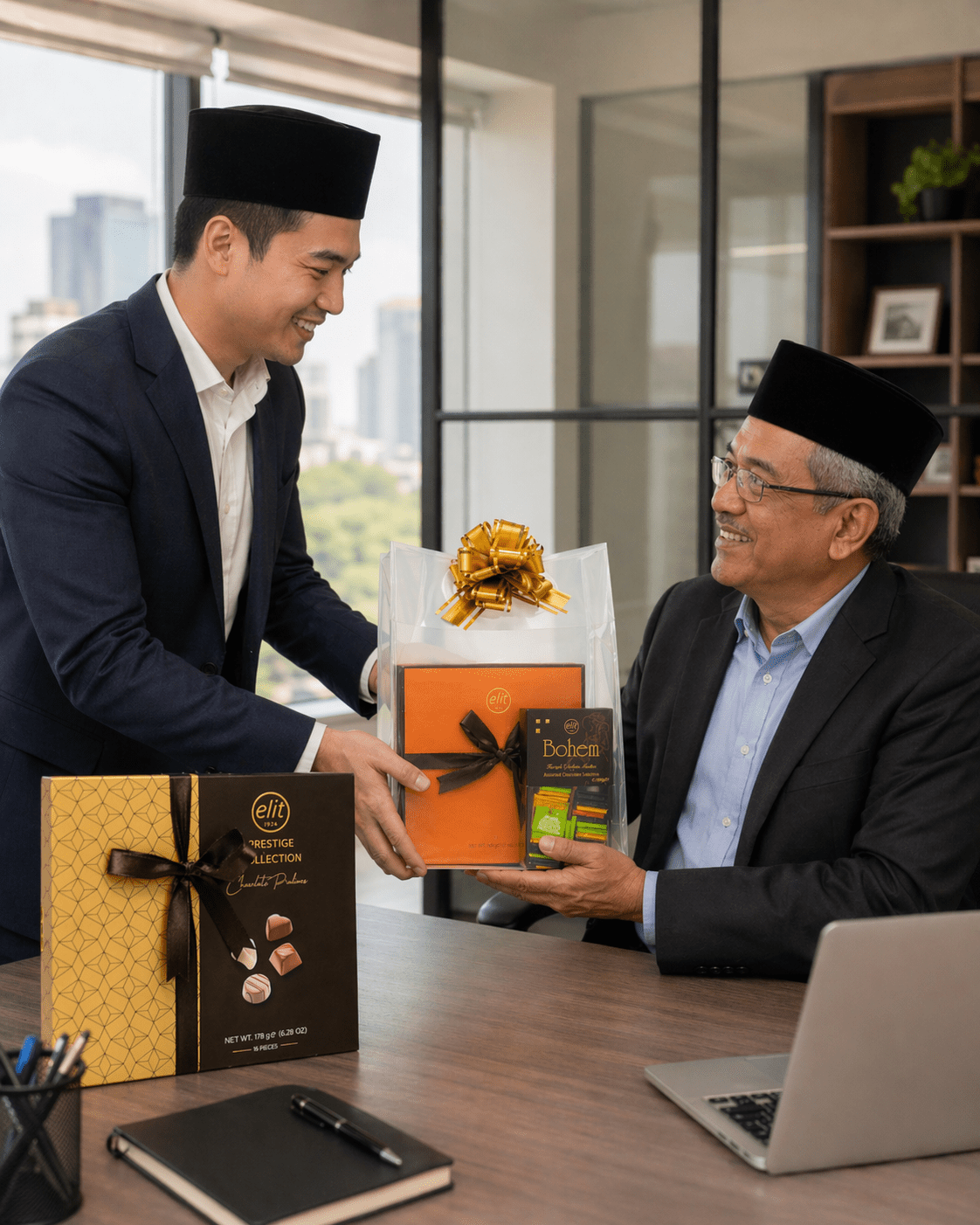 elit Chocolate Golden Glow Premium Gift Pack - Beehive Chocolate & Gift Malaysia