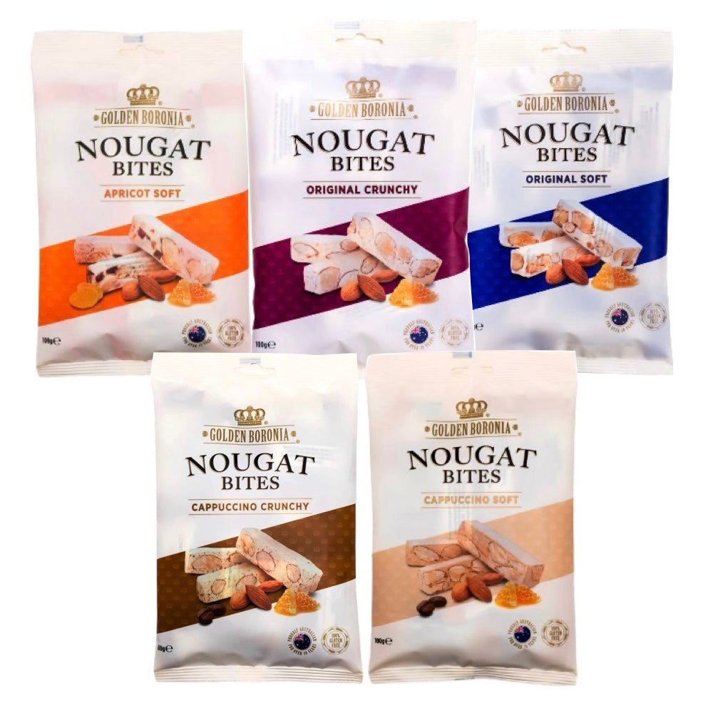 Golden Boronia GB Nougat Assorted Soft & Crunchy Almond Nougat 100g - Beehive Chocolate & Gift Malaysia
