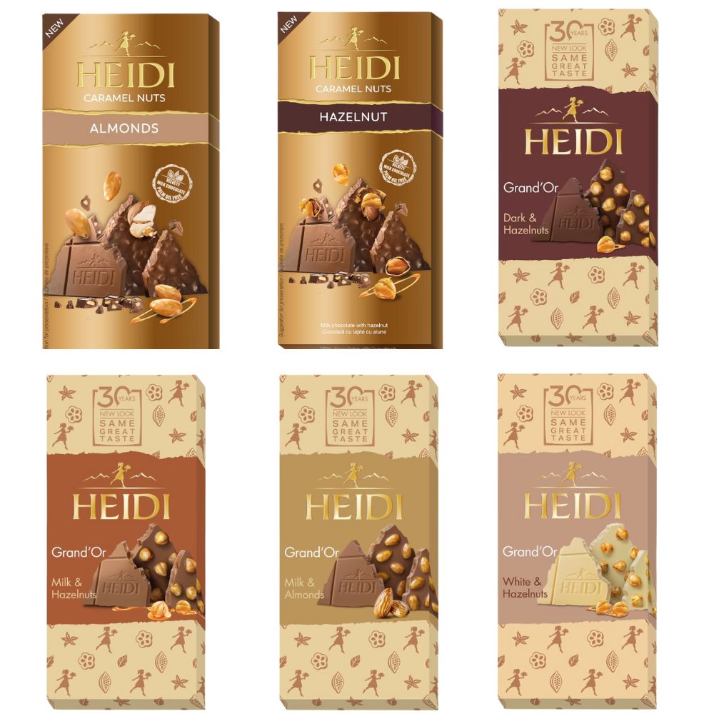 Heidi Assorted Chocolate Bar 80g - 100g - Beehive Chocolate & Gift Malaysia