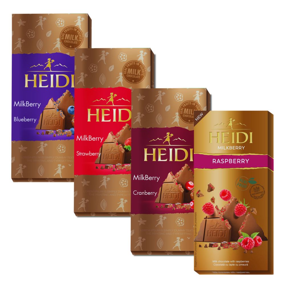 Heidi Milkberry Assorted Milk Chocolate Bar 80g - Beehive Chocolate & Gift Malaysia