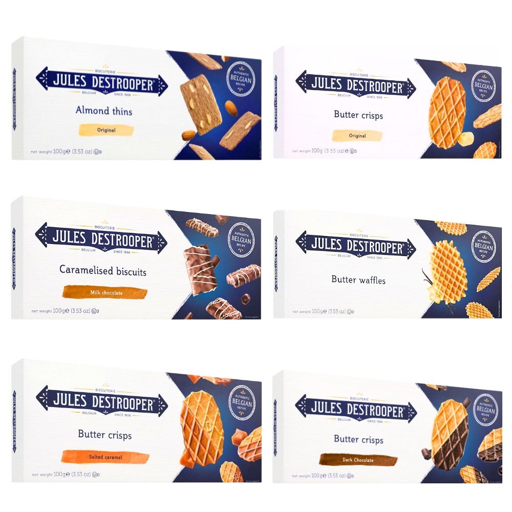 Jules Destrooper Assorted Biscuit Chocolates 100g - 125g - Beehive Chocolate & Gift Malaysia