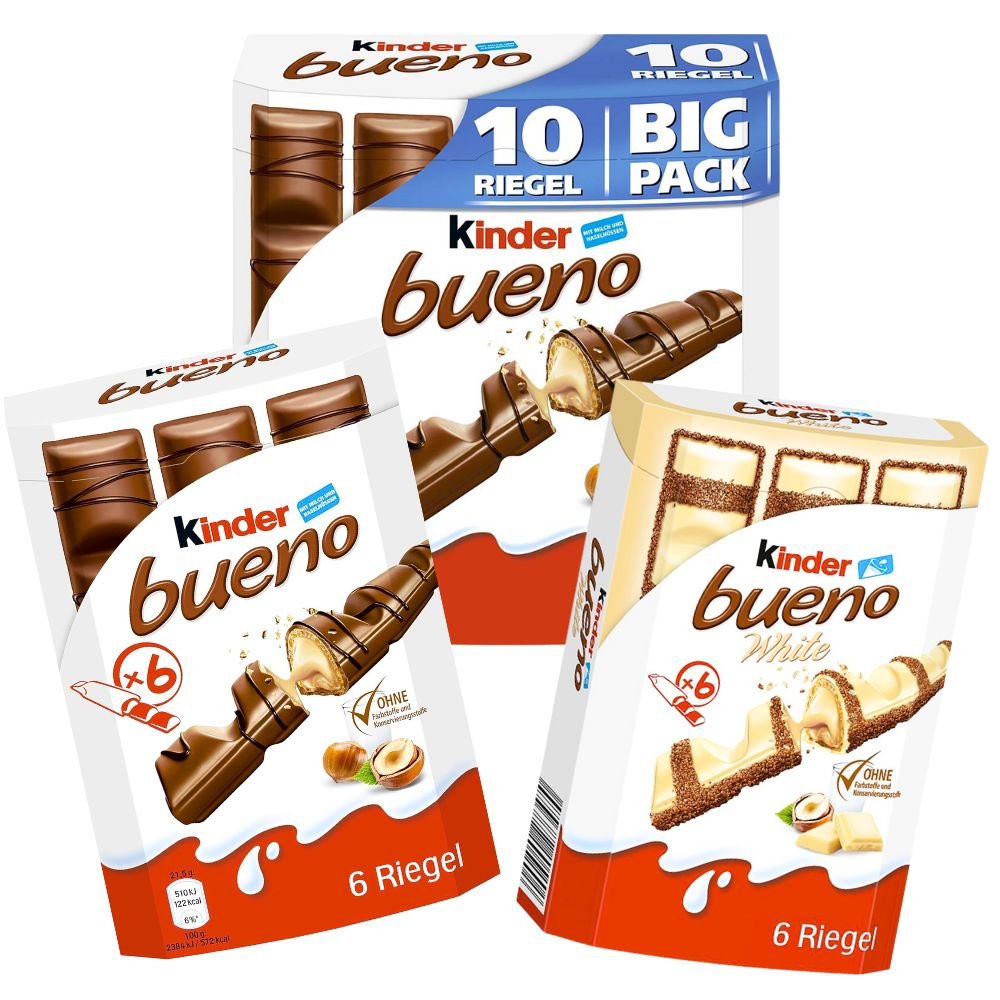 Kinder Bueno Milk Chocolate Wafer Box 129g - 215g - Beehive Chocolate & Gift Malaysia