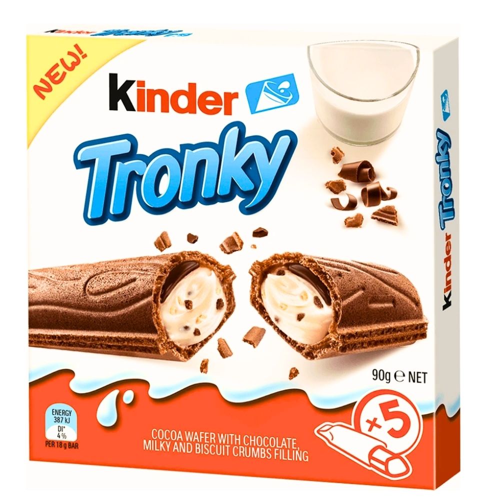 Kinder Tronky Cocoa Wafer with Chocolate 5x18 90g - Beehive Chocolate & Gift Malaysia