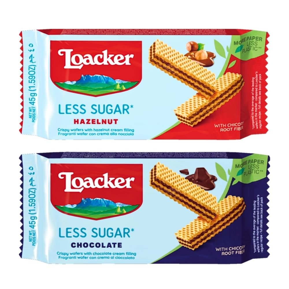 Loacker Chocolate Hazelnut Less Sugar Wafer 175g - Beehive Chocolate & Gift Malaysia