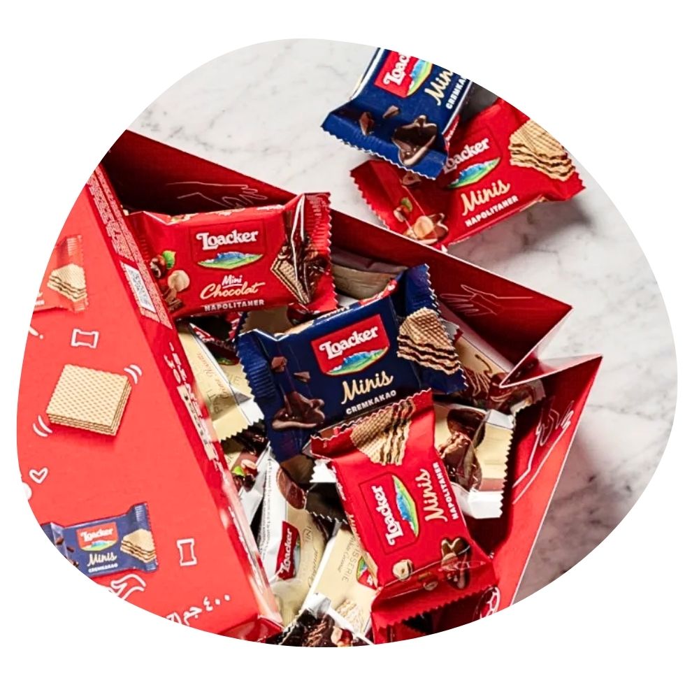Loacker The Best of Moments Assorted Chocolate Wafer Pouch 300g - Beehive Chocolate & Gift Malaysia