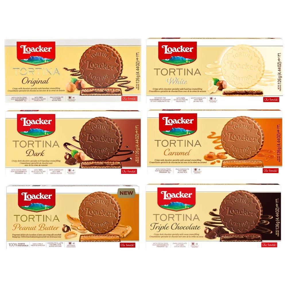 Loacker Tortina Chocolate Wafer Box 125g - 126g - Beehive Chocolate & Gift Malaysia
