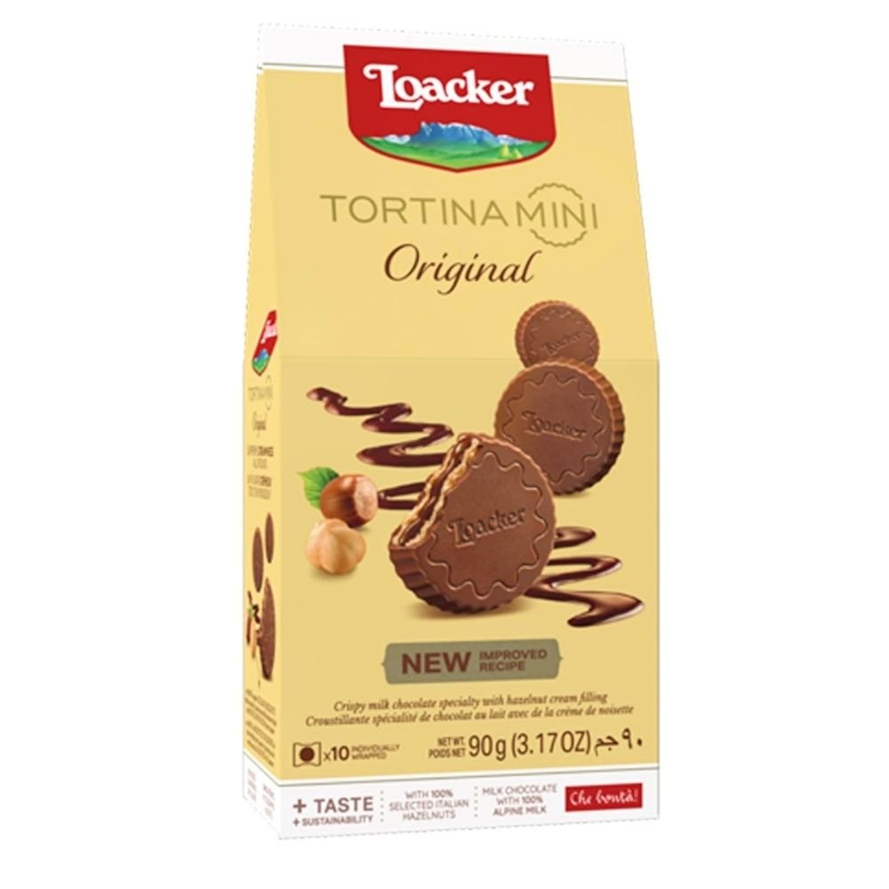 Loacker Tortina Mini Original Chocolate Wafer 90g - Beehive Chocolate & Gift Malaysia