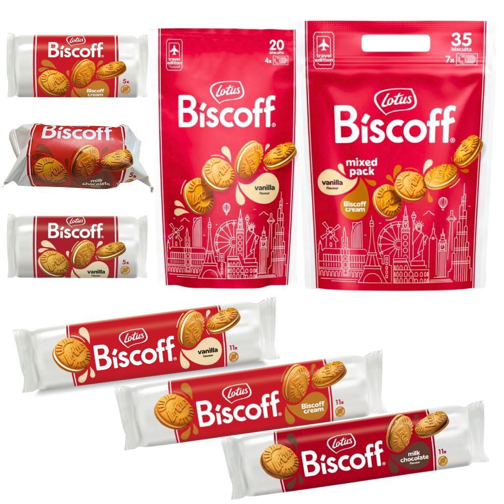 Lotus Biscoff Assorted Sandwich Biscuits 50g - 350g - Beehive Chocolate & Gift Malaysia