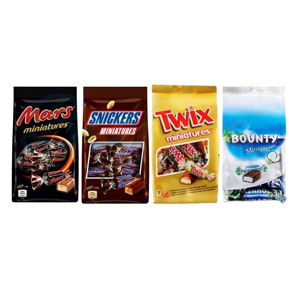 Mars / Bounty / Snickers / Twix Miniatures Chocolate 220g - Beehive Chocolate & Gift Malaysia