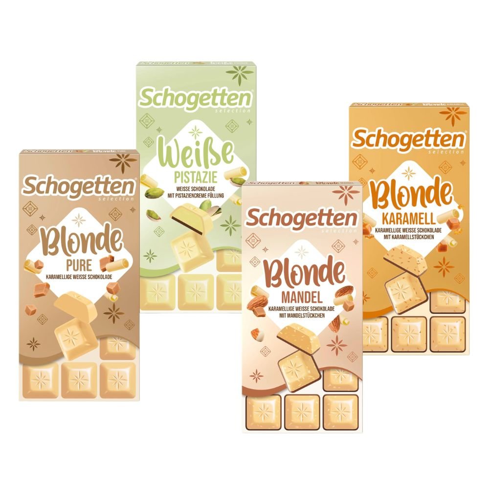 Schogetten Assorted Blonde White Chocolate 100g - Beehive Chocolate & Gift Malaysia